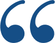 Quotation mark symbol in blue, representing customer testimonials or reviews for Delray Orthodontics.