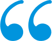 Blue quotation marks icon used for testimonials or patient reviews on Delray Orthodontics website.