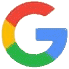Google logo, colorful letters G in red, yellow, blue, and green