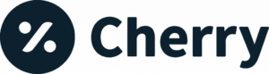 Cherry logo with percentage symbol on dark circular background, orthodontics financing option.